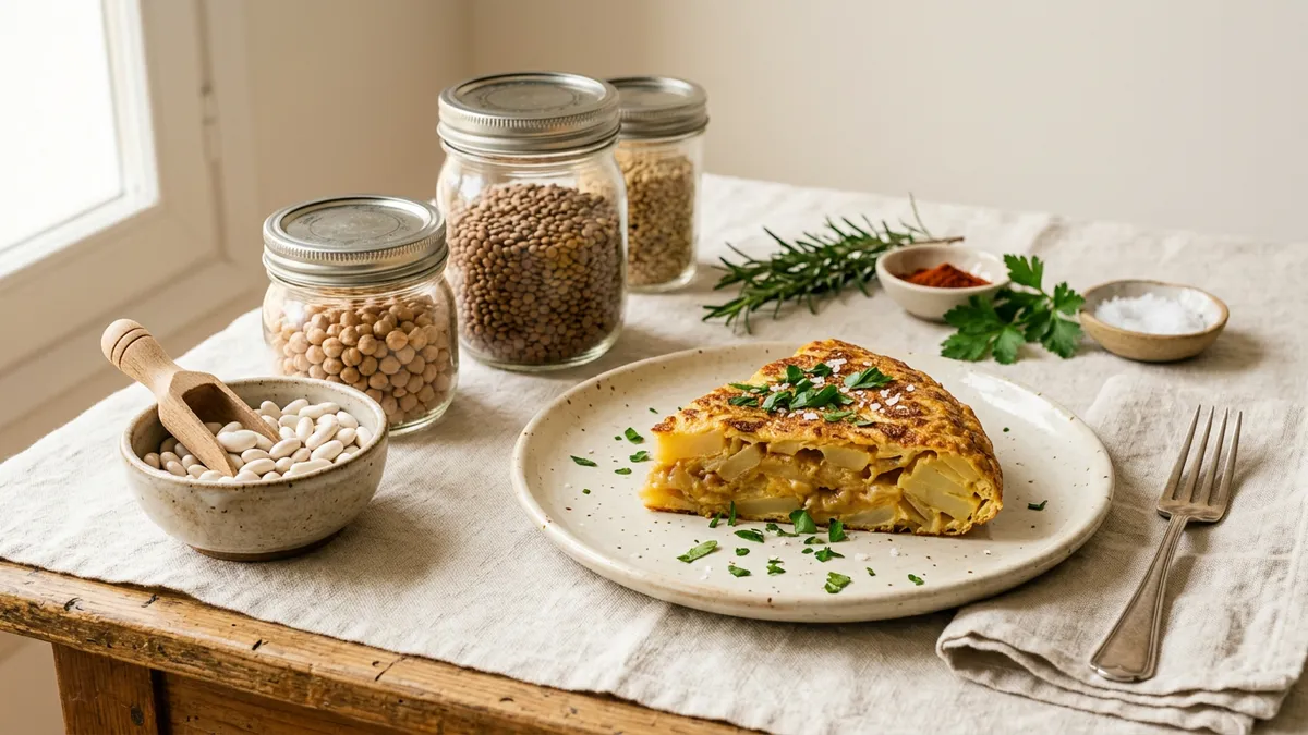 Tortilla de patatas en un plato